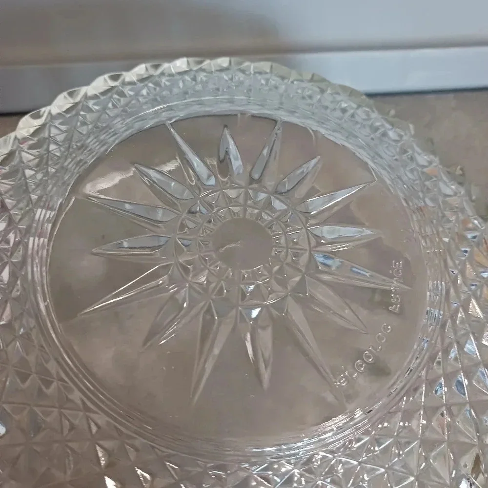 Arcoroc diamond starbust crystal glass large bowl